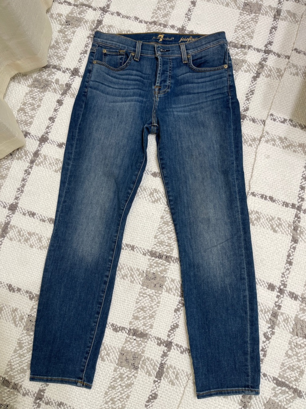 7 For All Mankind Dark Blue Skinny Jeans(New- Never Worn)